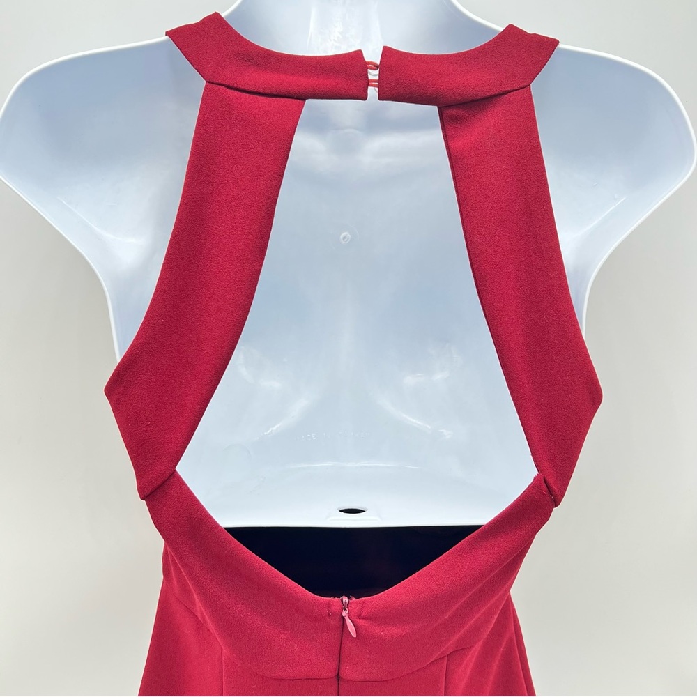 Lulu's Bold Red Backless Dress w/Front Slit Over Left Thigh-Size XS - Picture 5 of 9